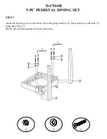 Предварительный просмотр 9 страницы Dorel Asia 5-PC PEDESTAL DINING SET Instruction Booklet