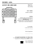 Dorel Asia DA6126FQ Instruction Booklet preview