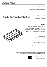 Предварительный просмотр 1 страницы Dorel Asia Trundle DA1010TB10MOV Installation Manual