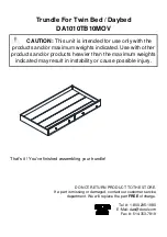 Preview for 9 page of Dorel Asia Trundle DA1010TB10MOV Installation Manual