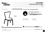 Dorel Home Products Better Homes and Gardens Kids Bentwood Chair C015102WE Assembly Instruction Manual предпросмотр