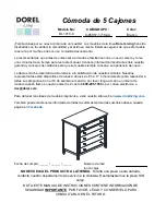 Preview for 19 page of Dorel Living 0-65857-17162-4 Assembly Instruction Manual