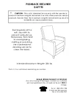 Preview for 7 page of Dorel Living DA7770 Manual