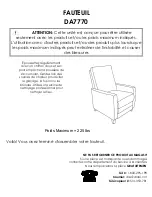 Preview for 23 page of Dorel Living DA7770 Manual