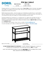 Preview for 1 page of Dorel Living Kitchen Island DL7847 Instruction Booklet