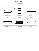 Preview for 4 page of Dorel Living Kitchen Island DL7847 Instruction Booklet