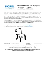 Preview for 1 page of Dorel Living LINEN PARSONS CHAIR (2-pack) DA6297 Manual