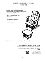 Предварительный просмотр 9 страницы Dorel 0-65857-15564-8 Owner'S Manual