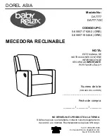 Предварительный просмотр 8 страницы Dorel Baby Relax DA7777 Instruction Booklet