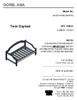 Предварительный просмотр 1 страницы Dorel DA1010TDB Manual