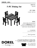 Предварительный просмотр 1 страницы Dorel DA7239 Instruction Booklet