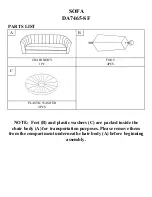 Предварительный просмотр 3 страницы Dorel DA7465-SF Assembly Manual