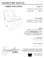 Предварительный просмотр 1 страницы Dorel FABRIC RECLINER DA8708F-CH Instruction Manual