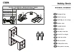 Dorel Hobby Desk 9358196UK Assembly Instructions Manual предпросмотр