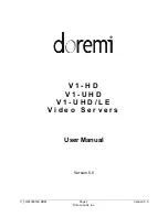 Предварительный просмотр 1 страницы Doremi V1-HD User Manual