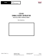 Preview for 1 page of Dorma CD 80 Installation Instructions Manual