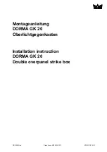 Dorma GK 20 Installation Instruction preview