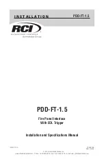 Dormakaba RCI PDD-FT-1.5 Installation And Specification Manual предпросмотр