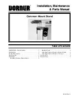 Preview for 1 page of Dorner 39MCM Series Installation, Maintenance & Parts Manual