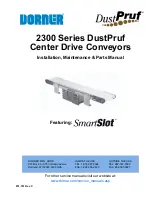 Dorner SmartSlot DustPruf 2300 Series Installation, Maintenance & Parts Manual предпросмотр