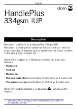 Doro HandlePlus 334gsm IUP User Manual предпросмотр