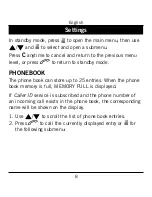 Preview for 11 page of Doro PHONEEASY 336W Manual