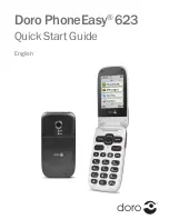 Doro PhoneEasy 623 Quick Start Manual предпросмотр