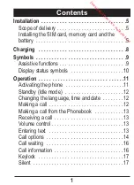 Preview for 5 page of Doro Primo 215 Operating Instructions Manual