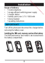 Preview for 9 page of Doro Primo 215 Operating Instructions Manual