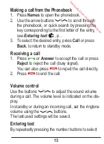 Preview for 17 page of Doro Primo 215 Operating Instructions Manual