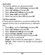 Preview for 66 page of Doro PRIMO 365 Operating Instructions Manual