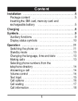 Предварительный просмотр 5 страницы Doro Primo 413 Operating Instructions Manual