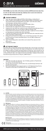 Предварительный просмотр 1 страницы DÖRR C-201A Instruction Manual