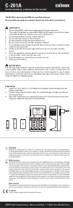 Preview for 2 page of DÖRR C-201A Instruction Manual