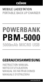 Предварительный просмотр 1 страницы DÖRR Powerbank PBM-5000 Instruction Manual