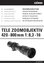 Preview for 1 page of DÖRR Telephoto Zoom Lens 420-800mm 1:8,3-16 Instruction Manual