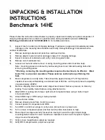 Preview for 17 page of DORSEY Benchmark 14H Operator'S Manual