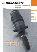 Предварительный просмотр 1 страницы dosatron D 14 MZ 10 Owner'S Manual