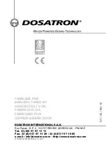 Preview for 160 page of dosatron D 20 S Owner'S Manual