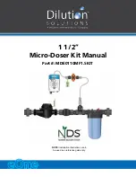 dosatron Dilution MDE0110MF1.5KIT Manual preview