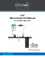 dosatron Dilution Solutions MDE0110MF.75KIT Manual preview