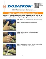 dosatron DM11F Troubleshooting Manual preview