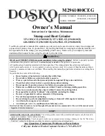 Preview for 1 page of DOSKO 2961010CE Owner'S Manual