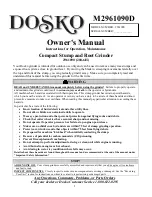 DOSKO M2961090D Owner'S Manual preview