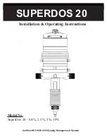 Предварительный просмотр 1 страницы Dosmatic SUPERDOS 20 Installation & Operating Instructions Manual