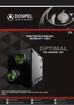 DOSPEL OPTIMAL 400 BYPASS Maintenance Manual Warranty Card preview