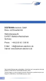 Предварительный просмотр 20 страницы Dostmann Electronic 5040-0050 Operating Instruction