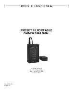 Doug Fleenor Design PRESET 10 PORTABLE Owner'S Manual preview