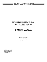 Предварительный просмотр 1 страницы Doug Fleenor Design RERUN-A Owner'S Manual