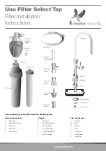 Doulton Uno Filter Select Tap Installation Instructions предпросмотр